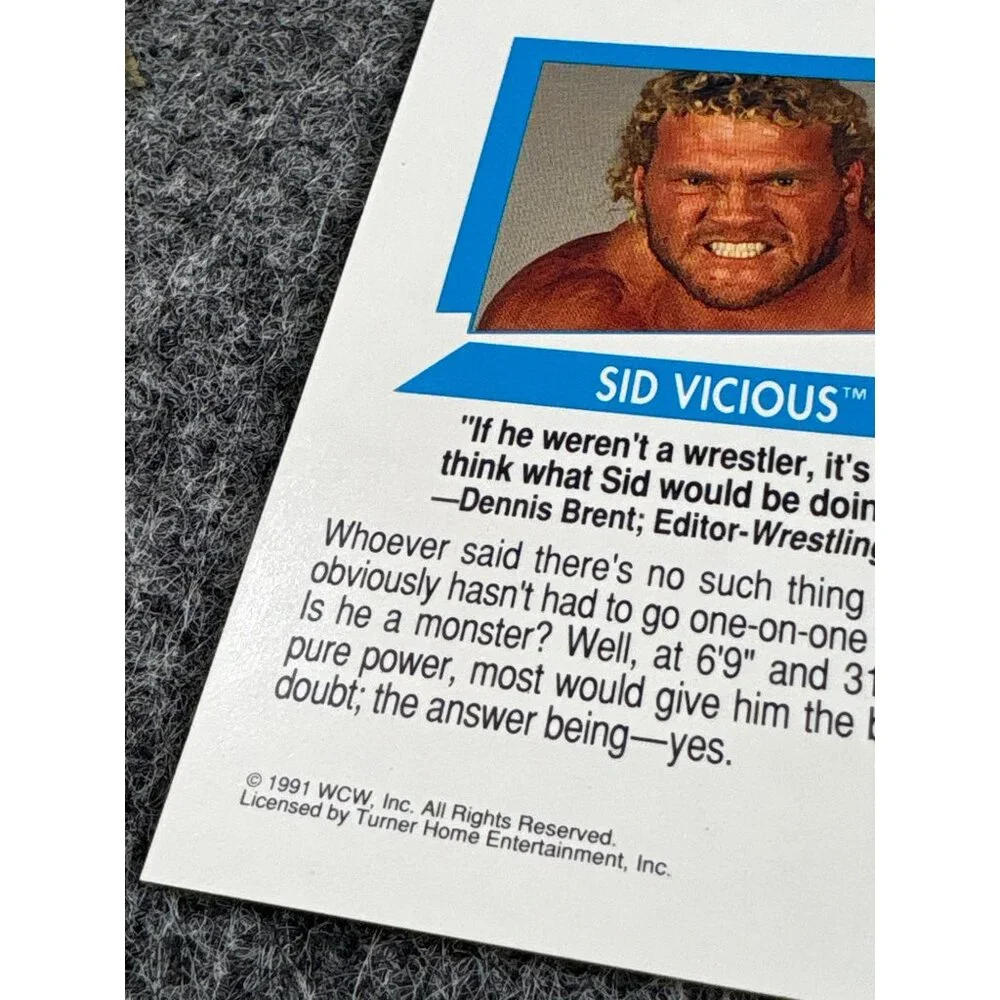 WCW 1991 Sid Vicious Trading Card Set